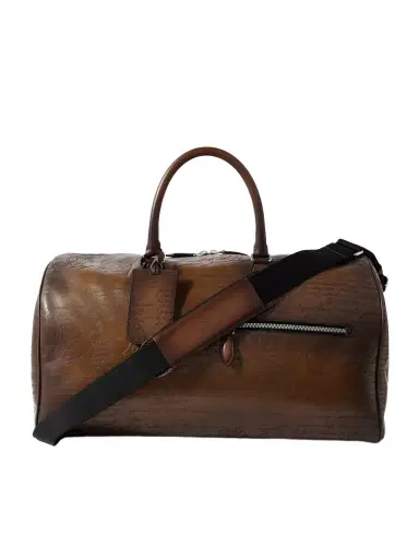 Berluti Jour Off Scritto Venezia Leather Weekend Bag - Men | Thumbnail 1 Berluti Jour Off Scritto Venezia Leather Weekend Bag - Men | Thumbnail 1