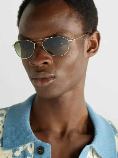 Oliver Peoples Aero II Aviator-Style Gold-Tone Sunglasses - Men | Thumbnail 2 Oliver Peoples Aero II Aviator-Style Gold-Tone Sunglasses - Men | Thumbnail 2