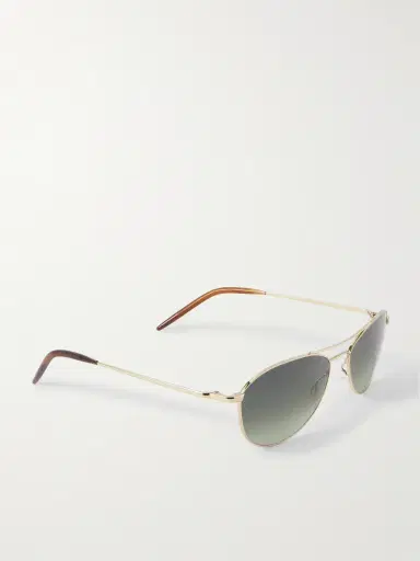 Oliver Peoples Aero II Aviator-Style Gold-Tone Sunglasses - Men | Thumbnail 4 Oliver Peoples Aero II Aviator-Style Gold-Tone Sunglasses - Men | Thumbnail 4