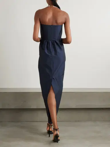 BERNADETTE Lena Strapless Appliquéd Taffeta Maxi Dress | Thumbnail 3 BERNADETTE Lena Strapless Appliquéd Taffeta Maxi Dress | Thumbnail 3