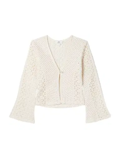 SARA CRISTINA Nerea Pearl-embellished Crocheted Cotton Top | Thumbnail 1 SARA CRISTINA Nerea Pearl-embellished Crocheted Cotton Top | Thumbnail 1