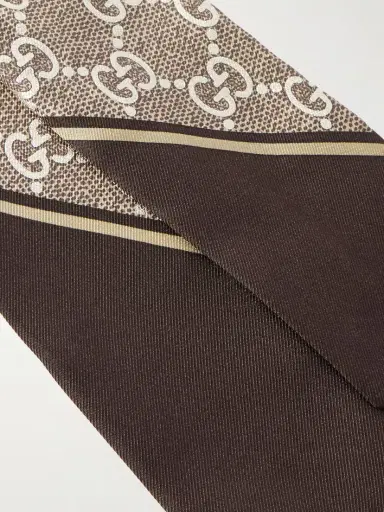 Gucci Printed Silk-twill Scarf | Thumbnail 3 Gucci Printed Silk-twill Scarf | Thumbnail 3