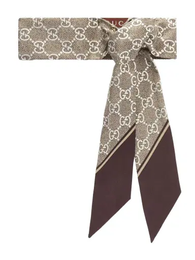 Gucci Printed Silk-twill Scarf | Thumbnail 1 Gucci Printed Silk-twill Scarf | Thumbnail 1