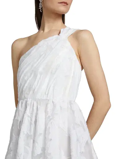 Cinq à Sept Women's Asilia Paper Floral Organza Midi-Dress - White | Thumbnail 6 Cinq à Sept Women's Asilia Paper Floral Organza Midi-Dress - White | Thumbnail 6