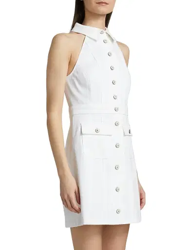 Cinq à Sept Women's Lillian Cotton-Blend Sleeveless Minidress - White | Thumbnail 4 Cinq à Sept Women's Lillian Cotton-Blend Sleeveless Minidress - White | Thumbnail 4