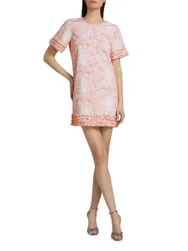 Cinq à Sept Women's Ashton Floral Stretch-Cotton Minidress - White Cherry Tomato | Thumbnail 2 Cinq à Sept Women's Ashton Floral Stretch-Cotton Minidress - White Cherry Tomato | Thumbnail 2