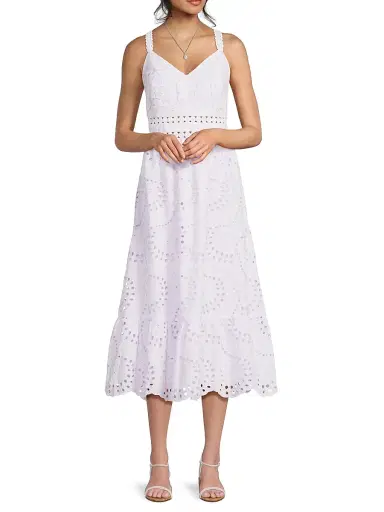 Lilly Pulitzer Women's Tiah Eyelet Midi-Dress - Hyacinth - Size 14 | Thumbnail 2 Lilly Pulitzer Women's Tiah Eyelet Midi-Dress - Hyacinth - Size 14 | Thumbnail 2