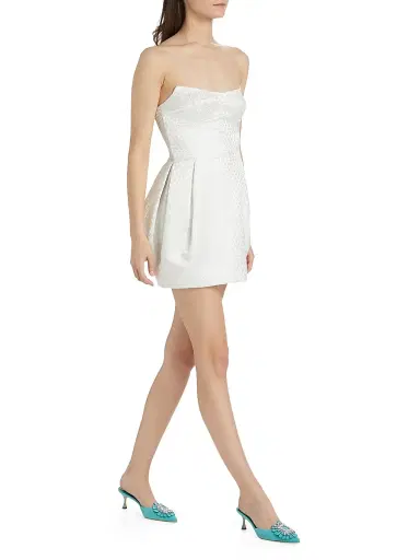 Amanda Uprichard Women's Bowery Strapless Minidress - White | Thumbnail 2 Amanda Uprichard Women's Bowery Strapless Minidress - White | Thumbnail 2