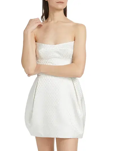 Amanda Uprichard Women's Bowery Strapless Minidress - White | Thumbnail 3 Amanda Uprichard Women's Bowery Strapless Minidress - White | Thumbnail 3