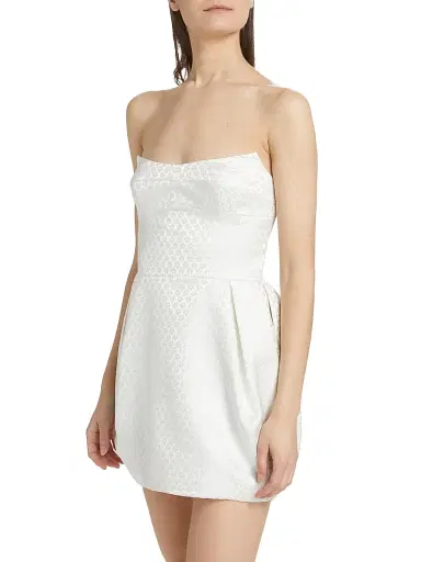 Amanda Uprichard Women's Bowery Strapless Minidress - White | Thumbnail 4 Amanda Uprichard Women's Bowery Strapless Minidress - White | Thumbnail 4