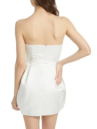 Amanda Uprichard Women's Bowery Strapless Minidress - White | Thumbnail 5 Amanda Uprichard Women's Bowery Strapless Minidress - White | Thumbnail 5