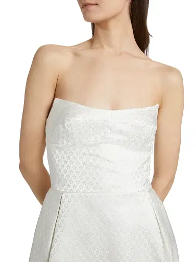 Amanda Uprichard Women's Bowery Strapless Minidress - White | Thumbnail 6 Amanda Uprichard Women's Bowery Strapless Minidress - White | Thumbnail 6