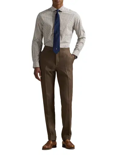 Polo Ralph Lauren Men's Glen Plaid Cotton Poplin Button-Front Shirt - White Fall Brown | Thumbnail 7 Polo Ralph Lauren Men's Glen Plaid Cotton Poplin Button-Front Shirt - White Fall Brown | Thumbnail 7