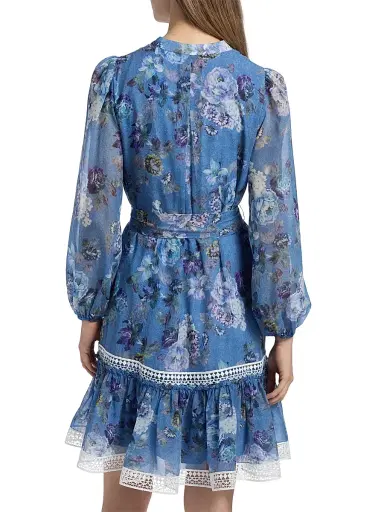 Kobi Halperin Women's Elisa Floral Tie-Waist Minidress - Blue Multi | Thumbnail 5 Kobi Halperin Women's Elisa Floral Tie-Waist Minidress - Blue Multi | Thumbnail 5