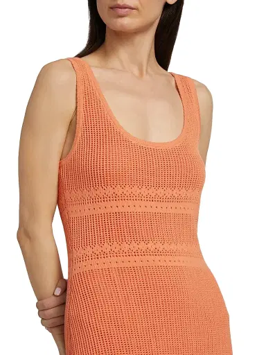 Kobi Halperin Women's Emerson Knit Midi-Dress - Coral | Thumbnail 6 Kobi Halperin Women's Emerson Knit Midi-Dress - Coral | Thumbnail 6