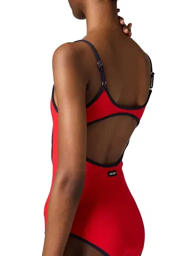 Miu Miu Women's Technical Knit Swimsuit - Red - Size 8 | Thumbnail 3 Miu Miu Women's Technical Knit Swimsuit - Red - Size 8 | Thumbnail 3
