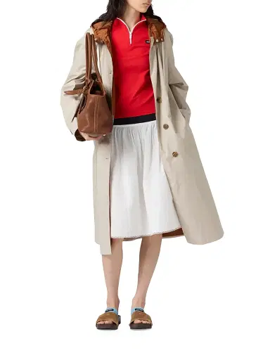 Miu Miu Women's Slubbed Poplin Skirt - White - Size 4 | Thumbnail 7 Miu Miu Women's Slubbed Poplin Skirt - White - Size 4 | Thumbnail 7