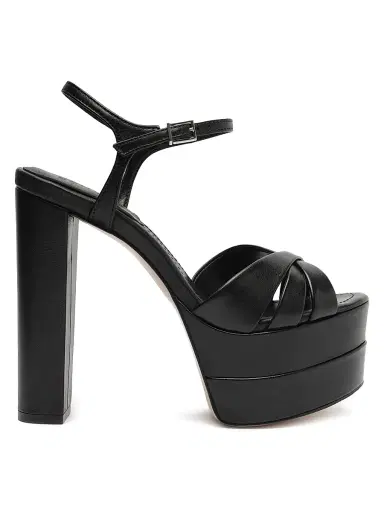 Schutz Women's Keefa High Leather Pumps - Black | Thumbnail 1 Schutz Women's Keefa High Leather Pumps - Black | Thumbnail 1