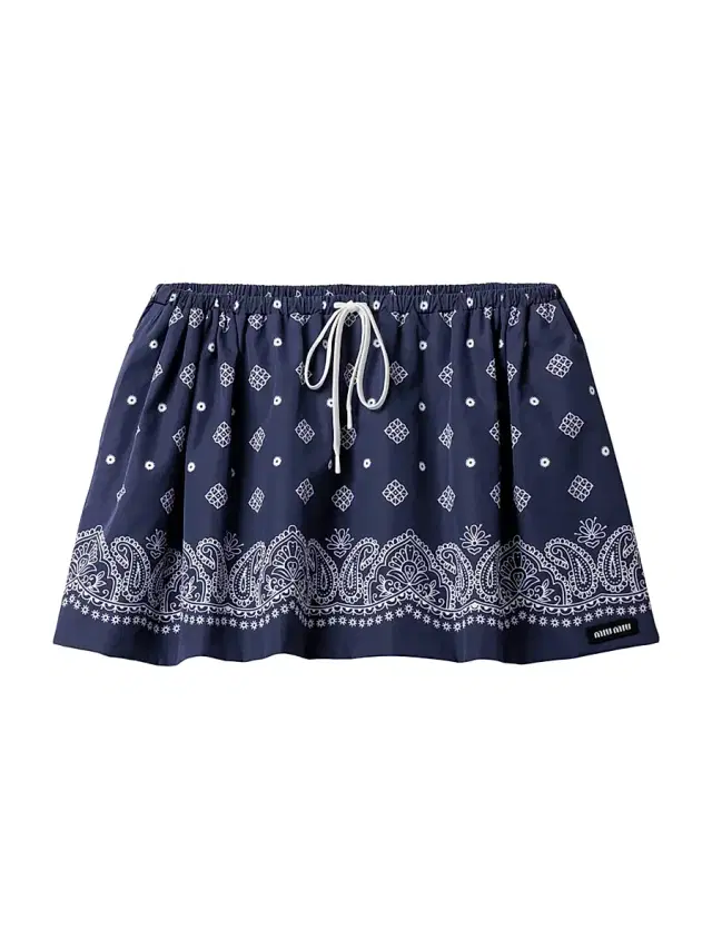 Miu Miu Women's Bandana Print Poplin Miniskirt - Blue