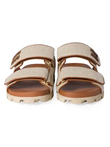 Miu Miu Women's Canvas Slides | Thumbnail 2 Miu Miu Women's Canvas Slides | Thumbnail 2