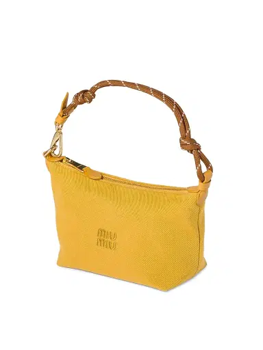 Miu Miu Women's Gabardine Pouch - Yellow | Thumbnail 2 Miu Miu Women's Gabardine Pouch - Yellow | Thumbnail 2