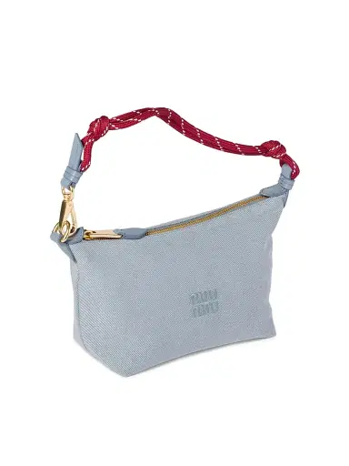 Miu Miu Women's Gabardine Pouch - Yellow | Thumbnail 13 Miu Miu Women's Gabardine Pouch - Yellow | Thumbnail 13