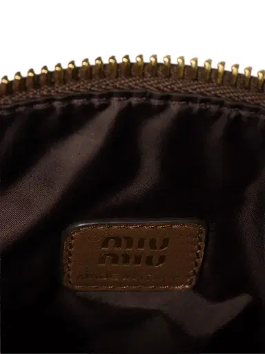 Miu Miu Women's Gabardine Pouch - Yellow | Thumbnail 20 Miu Miu Women's Gabardine Pouch - Yellow | Thumbnail 20