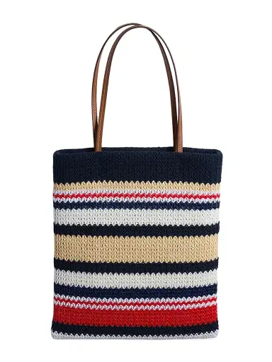 Miu Miu Women's Raffia-Effect Woven Tote Bag - Blue | Thumbnail 3 Miu Miu Women's Raffia-Effect Woven Tote Bag - Blue | Thumbnail 3