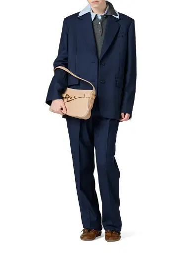 Miu Miu Women's Aventure Nappa Leather Shoulder Bag - Beige Khaki | Thumbnail 2 Miu Miu Women's Aventure Nappa Leather Shoulder Bag - Beige Khaki | Thumbnail 2