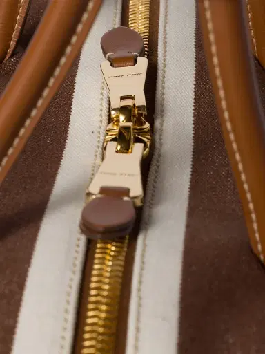 Miu Miu Women's Beau Canvas and Leather Shoulder Bag - Brown White | Thumbnail 6 Miu Miu Women's Beau Canvas and Leather Shoulder Bag - Brown White | Thumbnail 6