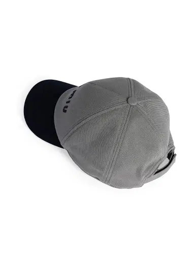 Miu Miu Women's Drill Baseball Cap - Grey | Thumbnail 2 Miu Miu Women's Drill Baseball Cap - Grey | Thumbnail 2