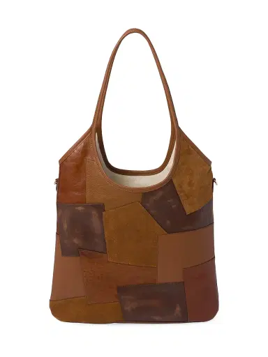 Miu Miu Women's Ivy Leather Patchwork Tote Bag - Brown | Thumbnail 5 Miu Miu Women's Ivy Leather Patchwork Tote Bag - Brown | Thumbnail 5