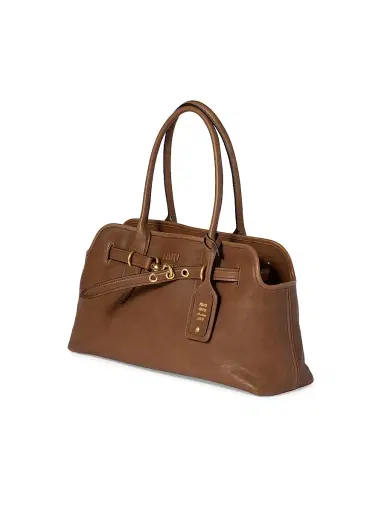 Miu Miu Women's Aventure Nappa Leather Shoulder Bag | Thumbnail 3 Miu Miu Women's Aventure Nappa Leather Shoulder Bag | Thumbnail 3