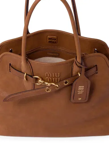 Miu Miu Women's Aventure Nappa Leather Shoulder Bag | Thumbnail 4 Miu Miu Women's Aventure Nappa Leather Shoulder Bag | Thumbnail 4