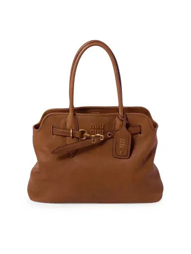 Miu Miu Women's Aventure Nappa Leather Shoulder Bag | Thumbnail 1 Miu Miu Women's Aventure Nappa Leather Shoulder Bag | Thumbnail 1