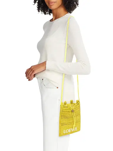 LOEWE Women's x Paula's Ibiza Raffia Crossbody Bag - Yellow | Thumbnail 2 LOEWE Women's x Paula's Ibiza Raffia Crossbody Bag - Yellow | Thumbnail 2