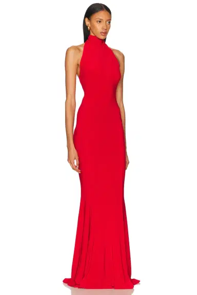 Norma Kamali for FWRD Halter Turtle Fishtail Gown | Thumbnail 2 Norma Kamali for FWRD Halter Turtle Fishtail Gown | Thumbnail 2