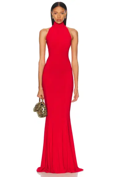 Norma Kamali for FWRD Halter Turtle Fishtail Gown | Thumbnail 1 Norma Kamali for FWRD Halter Turtle Fishtail Gown | Thumbnail 1