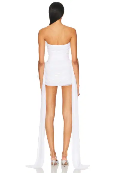 Norma Kamali Strapless Bill Pickleball Bow Dress | Thumbnail 3 Norma Kamali Strapless Bill Pickleball Bow Dress | Thumbnail 3