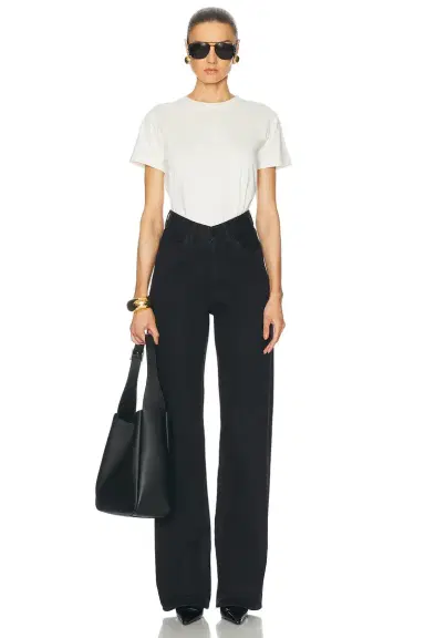 Saint Laurent High Waisted Wide Leg Jeans | Thumbnail 5 Saint Laurent High Waisted Wide Leg Jeans | Thumbnail 5