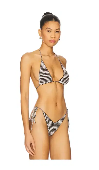 Indah Shilo Two-Color Triangle Bikini Top | Thumbnail 2 Indah Shilo Two-Color Triangle Bikini Top | Thumbnail 2