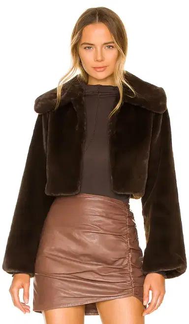 Camila Coelho Cleobella Cropped Faux Fur Jacket | Thumbnail 1 Camila Coelho Cleobella Cropped Faux Fur Jacket | Thumbnail 1