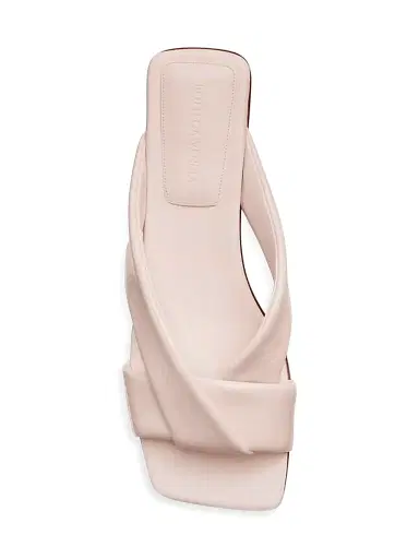 Bottega Veneta Women's Interwoven Leather Flat Sandals - Pink | Thumbnail 5 Bottega Veneta Women's Interwoven Leather Flat Sandals - Pink | Thumbnail 5