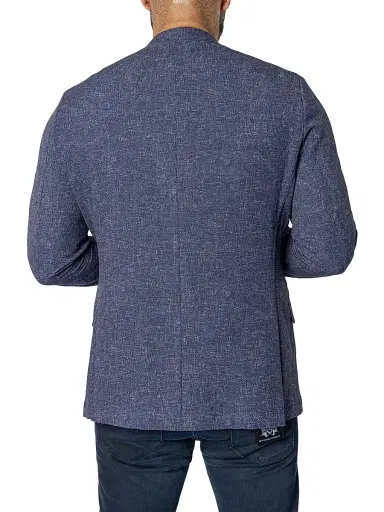 Maceoo Men's Unconstructed Descartes Blazer - Blue | Thumbnail 4 Maceoo Men's Unconstructed Descartes Blazer - Blue | Thumbnail 4