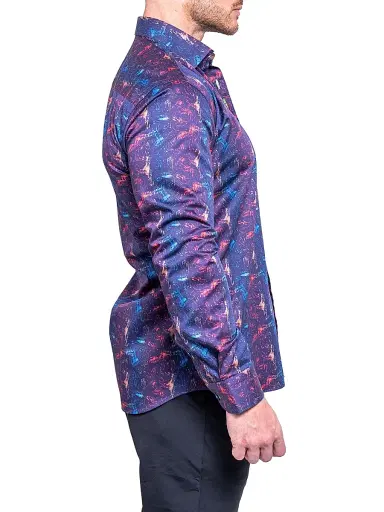 Maceoo Men's Fibonacci Resistance Shirt - Blue Purple - Size Medium | Thumbnail 5 Maceoo Men's Fibonacci Resistance Shirt - Blue Purple - Size Medium | Thumbnail 5