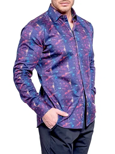 Maceoo Men's Fibonacci Resistance Shirt - Blue Purple - Size Medium | Thumbnail 6 Maceoo Men's Fibonacci Resistance Shirt - Blue Purple - Size Medium | Thumbnail 6