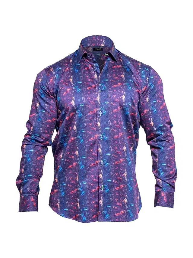 Men's Fibonacci Resistance Shirt - Blue Purple Men's Fibonacci Resistance Shirt - Blue Purple