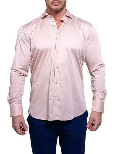 Maceoo Men's Einstein Aristocrat Luxe Stretch Shirt - Pink - Size XXXL | Thumbnail 2 Maceoo Men's Einstein Aristocrat Luxe Stretch Shirt - Pink - Size XXXL | Thumbnail 2