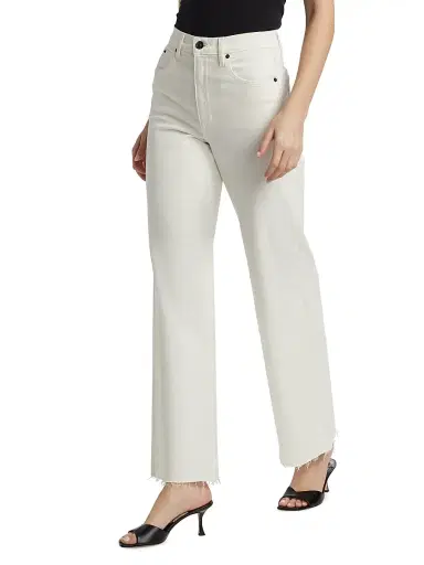 SLVRLAKE Women's Grace Crop High-Rise Jeans - White | Thumbnail 4 SLVRLAKE Women's Grace Crop High-Rise Jeans - White | Thumbnail 4