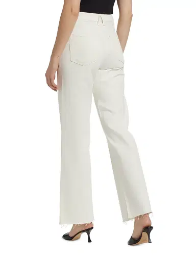 SLVRLAKE Women's Grace Crop High-Rise Jeans - White | Thumbnail 5 SLVRLAKE Women's Grace Crop High-Rise Jeans - White | Thumbnail 5